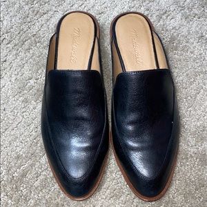 Worn once leather slides